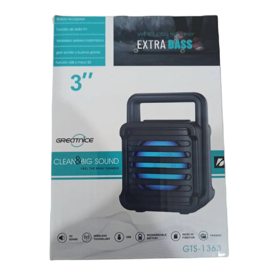 اسپیکر بلوتوثی قابل حمل مدل gts-1363