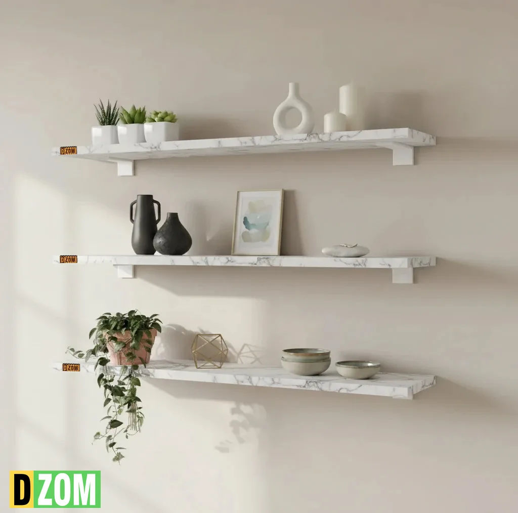 شلف دیواری دیزم مدل SLF_76O54_80 بسته 3 عددی