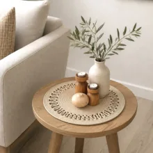 رومیزی کاربافی مدل خورشیدی