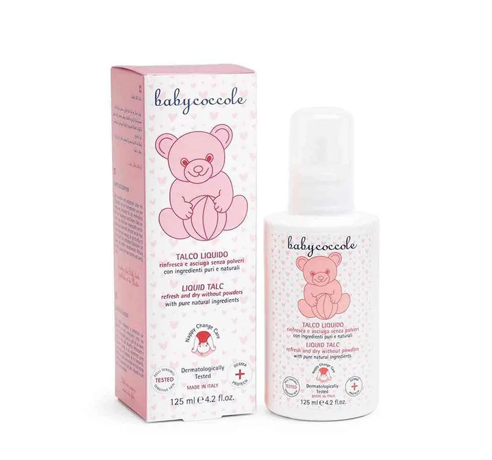 پودر مایع بیبی کوکول مدل Liquid Talc حجم 125 میلی لیتر