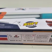 ست تفنگ بازی ناب سل مدل شاتگان دوربین دار پوکه پران تیر ابری کمرشکن کد SUPER GUN SOFT BULLET BT6022 مناسب برای نوجوانان سایز 65*22 سانتی متر