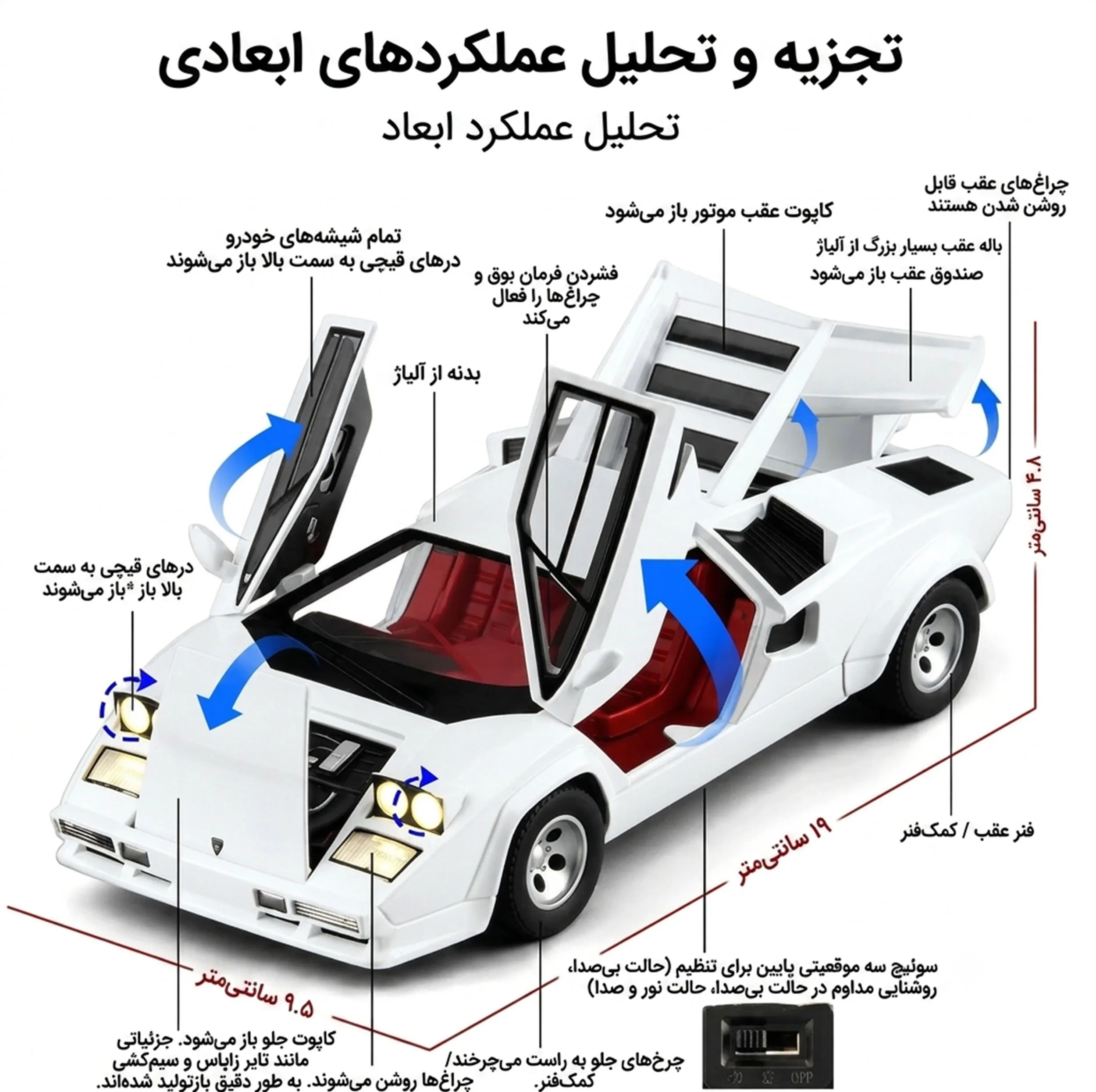ماشین بازی مدل لامبورگینی 1990 مقیاس 1:24