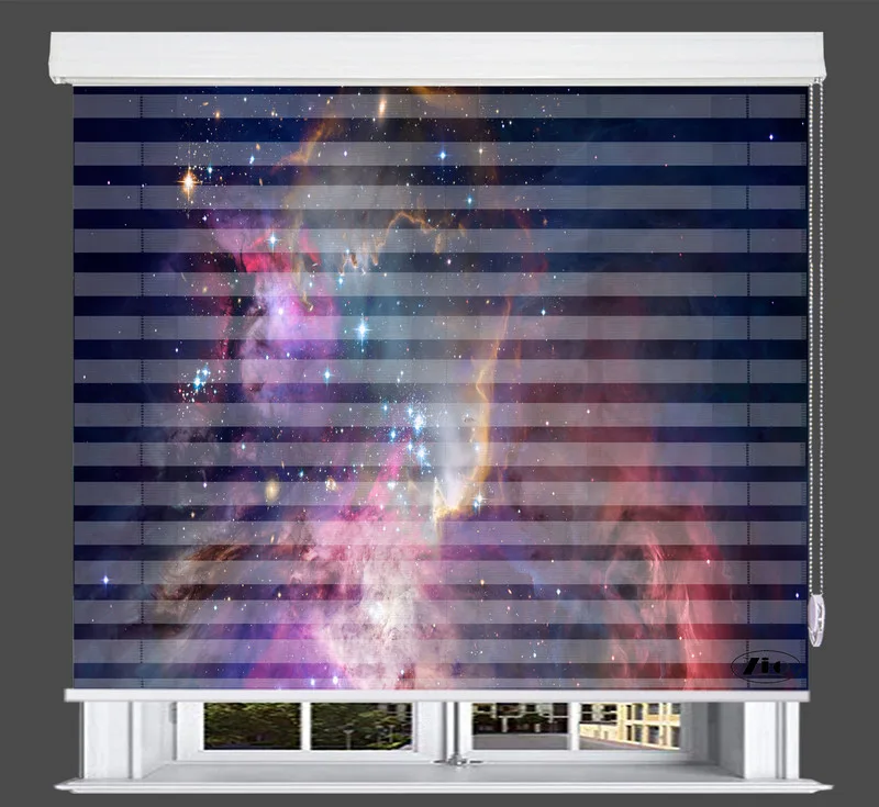 پرده زبرا زیو طرح کهکشان Galaxy-3 سایز 150x200 سانتی متر