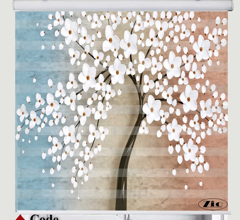 پرده زبرا زیو کد 3D1350 سایز 150x200 سانتی متر