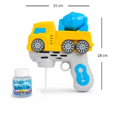 حباب ساز مدل تفنگی چراغدار طرح کامیون میکسر کد BUBBLE GUN TRUCK TRB