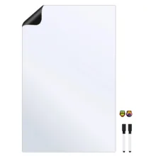 تخته وایت‌برد هوم اند فریج مدل SINGLE H&F سایز 50×32 سانتی‌متر به همراه ماژیک و مگنت مجموعه 5 عددی