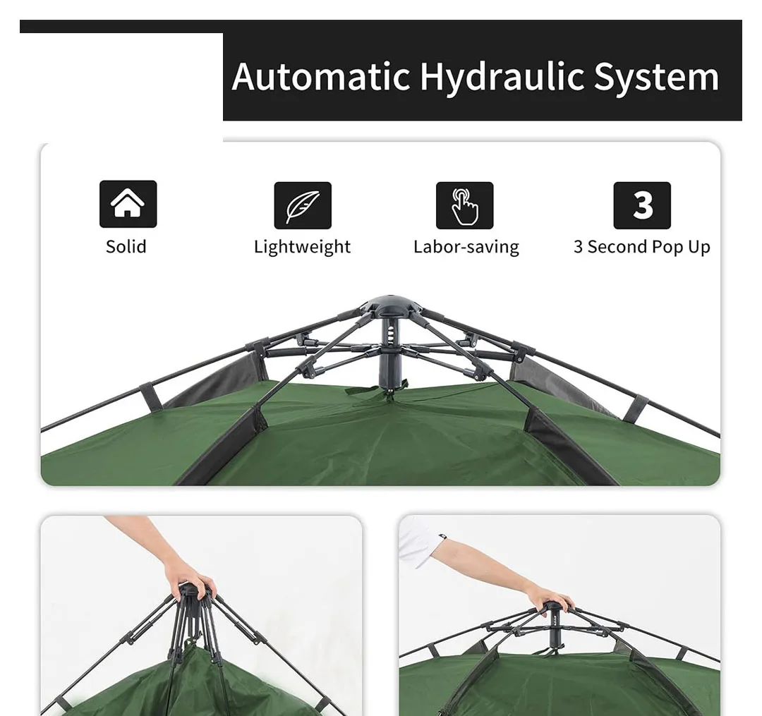 چادر اتوماتیک 3 نفره نیچرهایک مدل POP UP TENT کد NH21ZP008