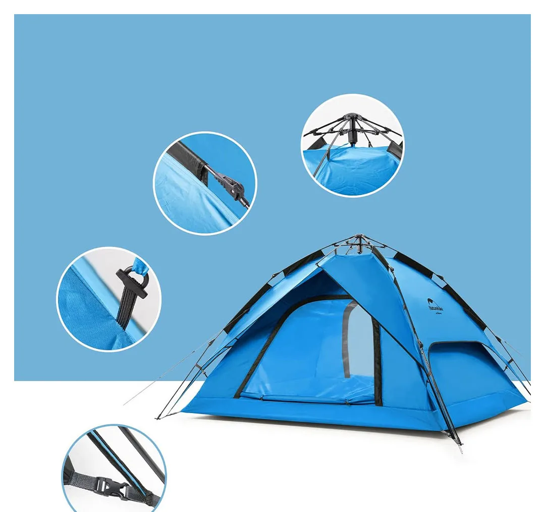 چادر اتوماتیک 3 نفره نیچرهایک مدل POP UP TENT کد NH21ZP008