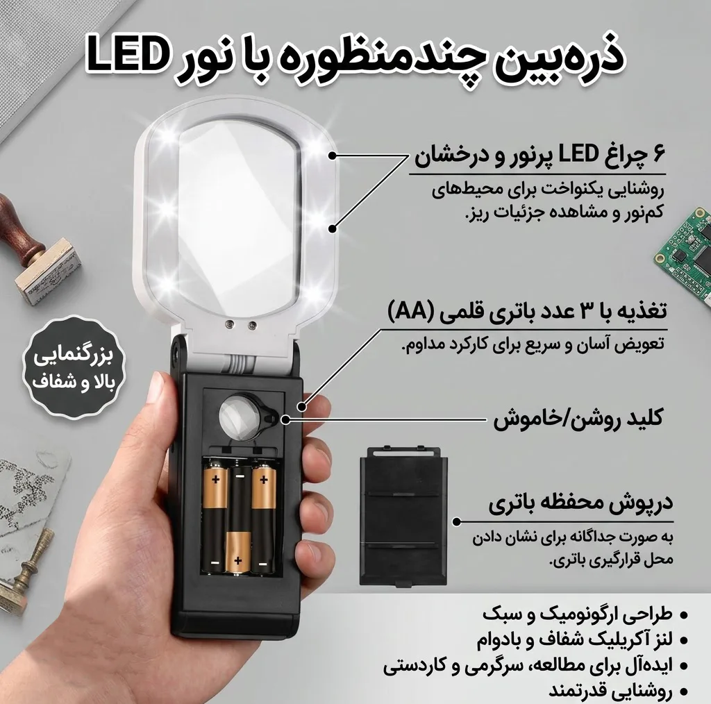 ذره بین مدل TH-7018-FX