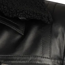 کت چرم مردانه چرم مشهد مدل K0628 رنگ مشکی