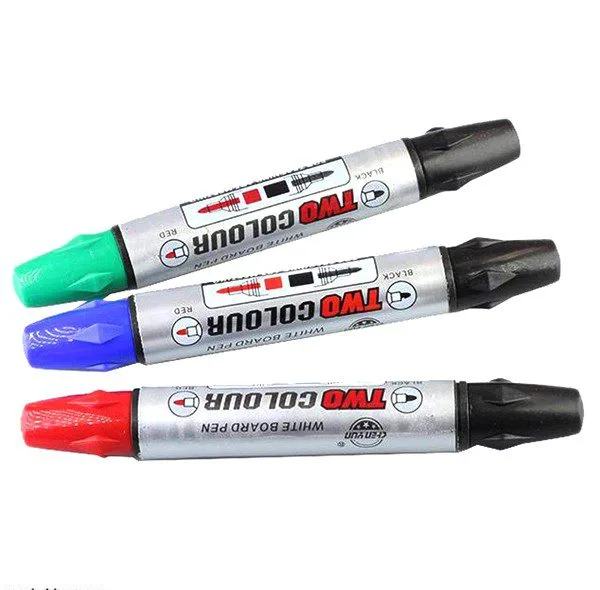 ماژیک وایت برد مدل double color3 کد 007 بسته 3 عددی