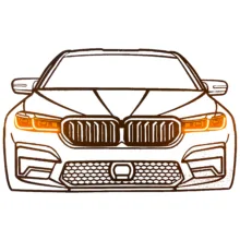 چراغ دیواری نئونی طرح ماشین bmw
