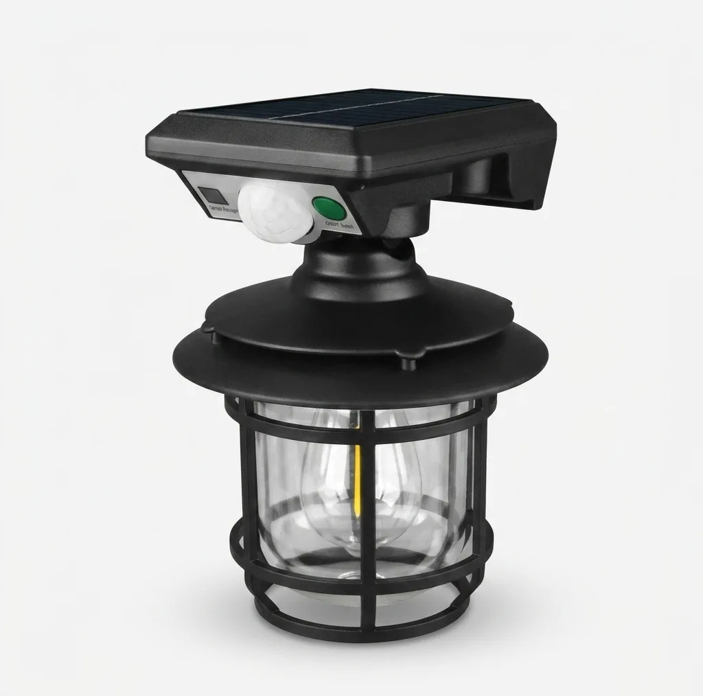 چراغ دیواری مدل خورشیدی طرح فانوس کد JD-1578