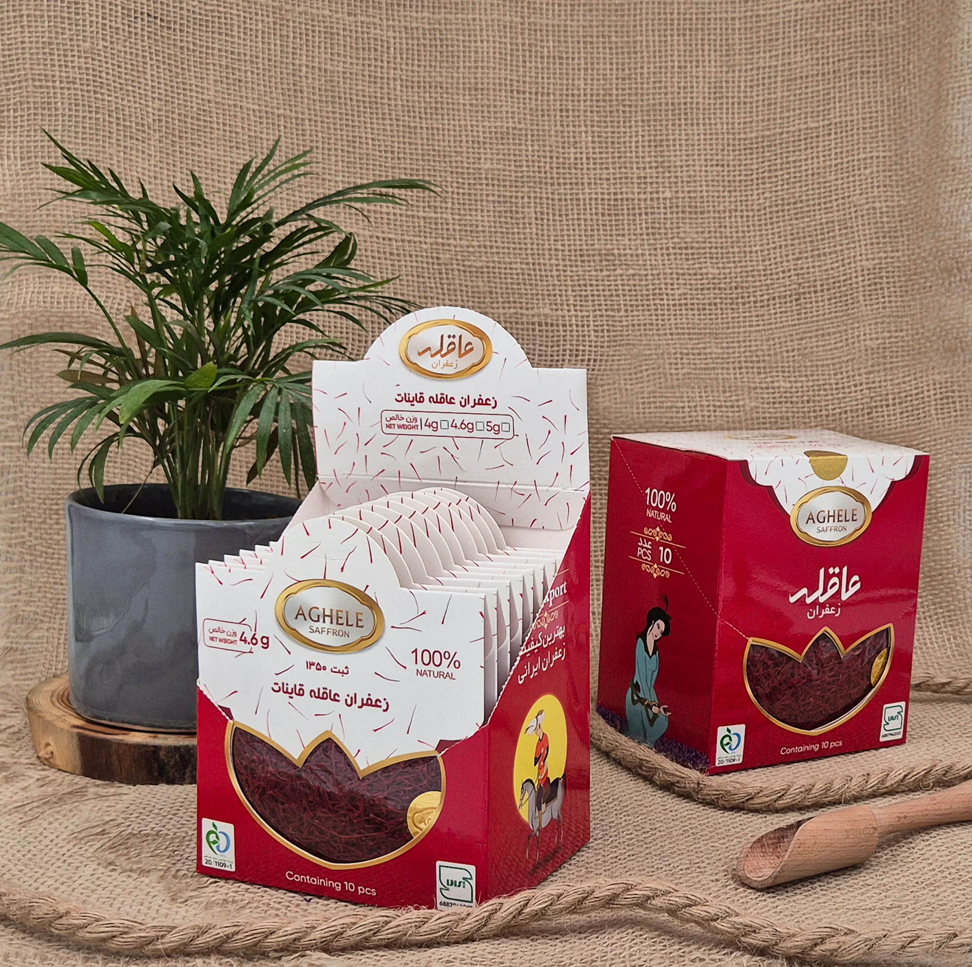 زعفران پاکتی عاقله - 4.6 گرم بسته 10 عددی