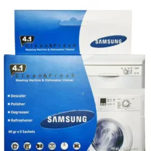 پودر جرم گیر ماشین لباسشویی و ظرفشویی مدل Clean وزن 40 گرم بسته 5 عددی