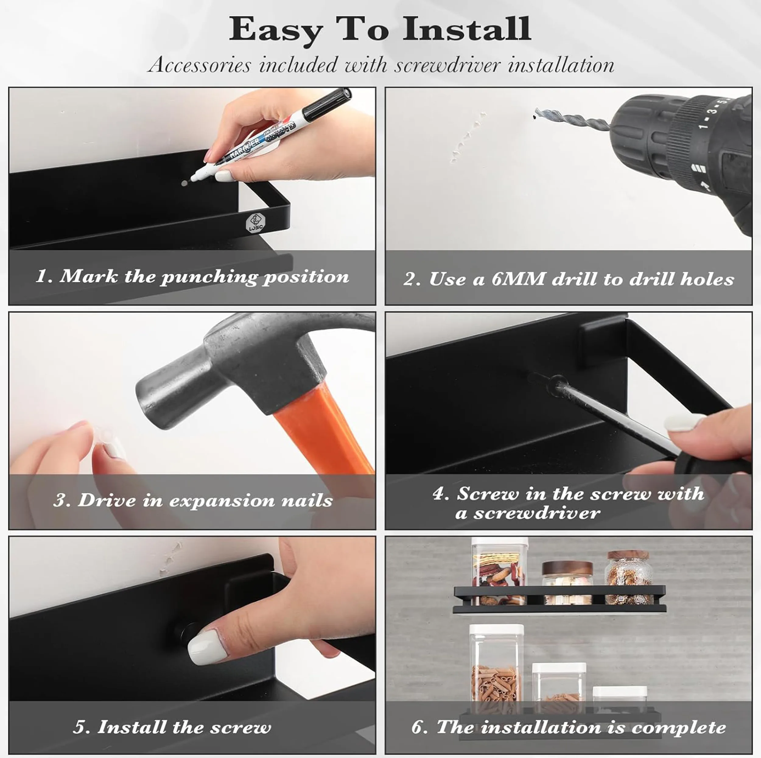 شلف دیواری لوبیک مدل shelf-anti rust