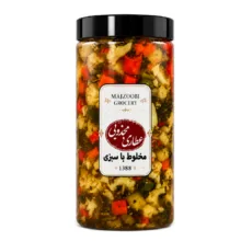 ترشی عروس و ترشی بندری و ترشی مخلوط با سبزی مجذوبی - 2200 گرم بسته 3 عددی