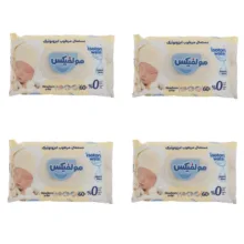 دستمال مرطوب کودک مولفیکس مدل ایزوتونیک بسته 4 عددی