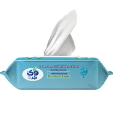 دستمال مرطوب کودک وی کر مدل عصاره جو و روغن پنبه دانه 6 بسته 72 عددی