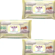 دستمال مرطوب کودک وی کر مدل Ultra Sensitive سه بسته 63 عددی