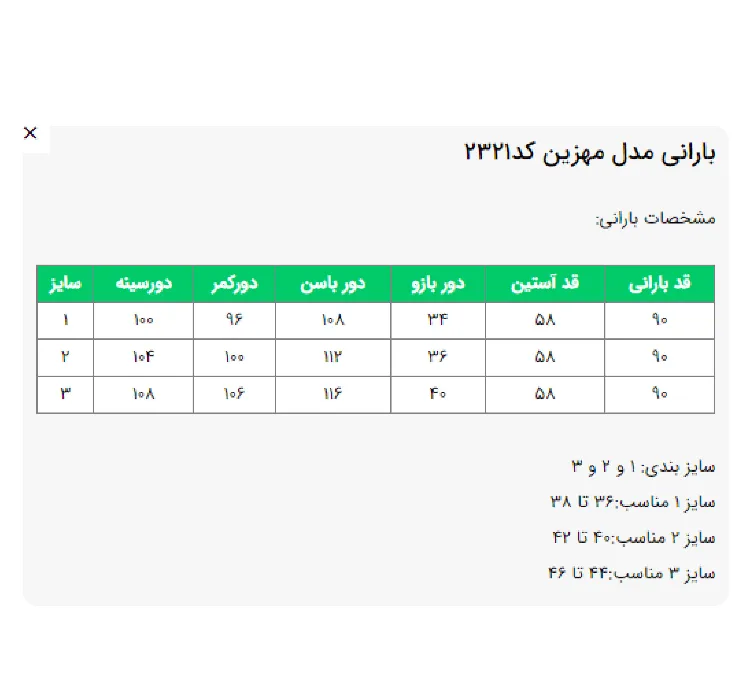 بارانی زنانه السانا مدل مهزین کد 232108