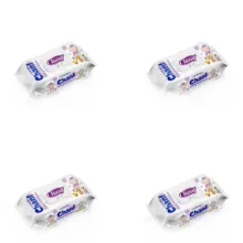 دستمال مرطوب کودک چانف مدل اقتصادی مجموعه 4 عددی
