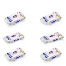 دستمال مرطوب کودک چانف مدل اقتصادی مجموعه 6 عددی