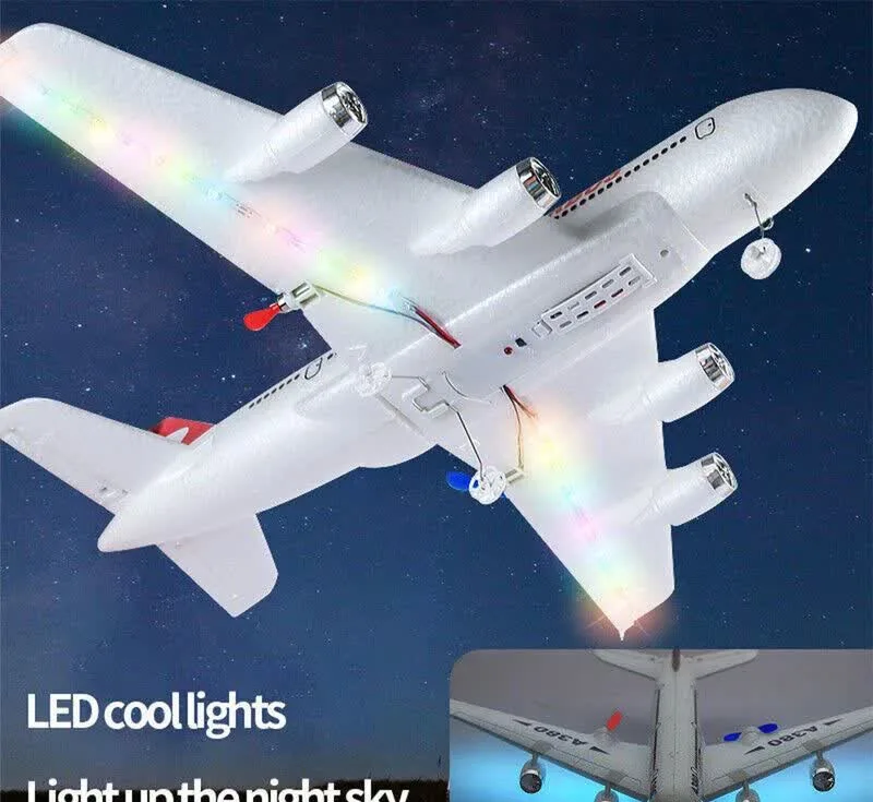 هواپیما بازی کنترلی ناب سل مدل مسافربری شارژی ایرباس کد AIRCRAFT AIRBUS A380 با قابلیت پرواز