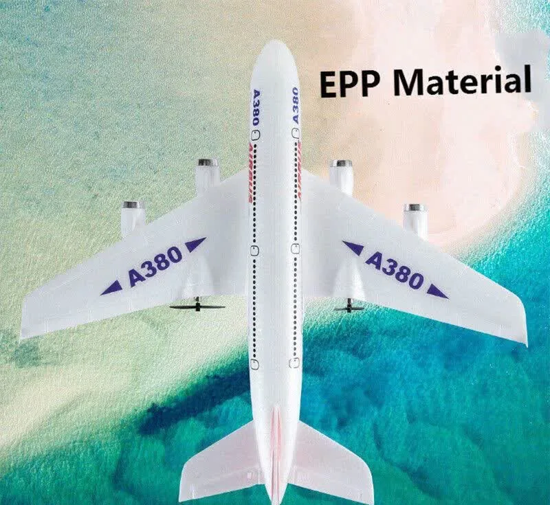 هواپیما بازی کنترلی ناب سل مدل مسافربری شارژی ایرباس کد AIRCRAFT AIRBUS A380 با قابلیت پرواز