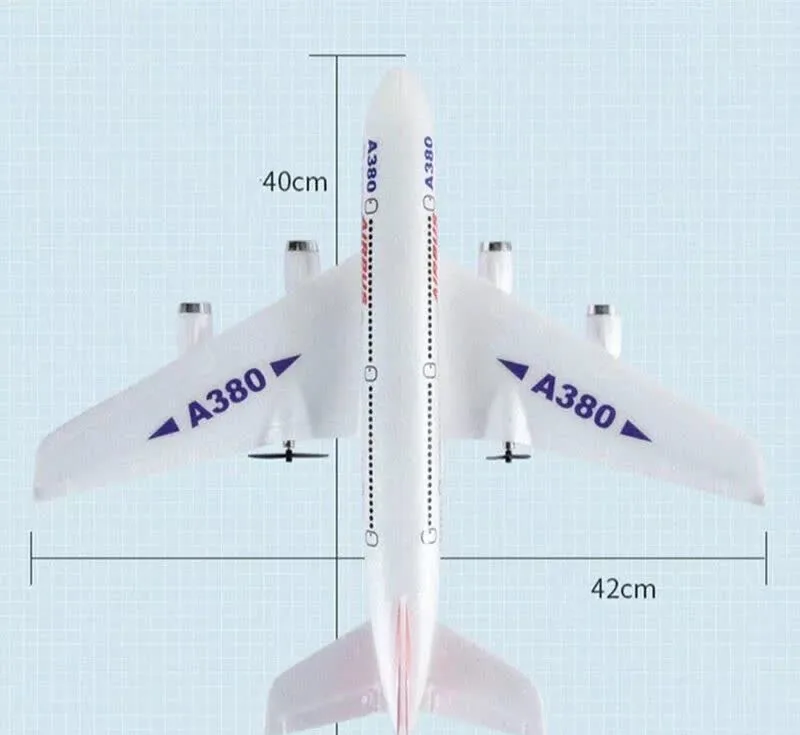 هواپیما بازی ناب سل مدل کنترلی مسافربری ایرباسAIRCRAFT AIRBUS A380 شارژی با قابلیت پرواز