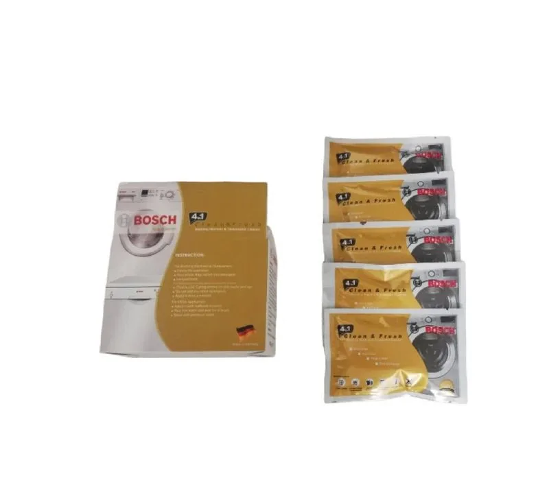 پودر جرم گیر ماشین لباسشویی و ظرفشویی BGgold مدل 4in1 بسته 5 عددی