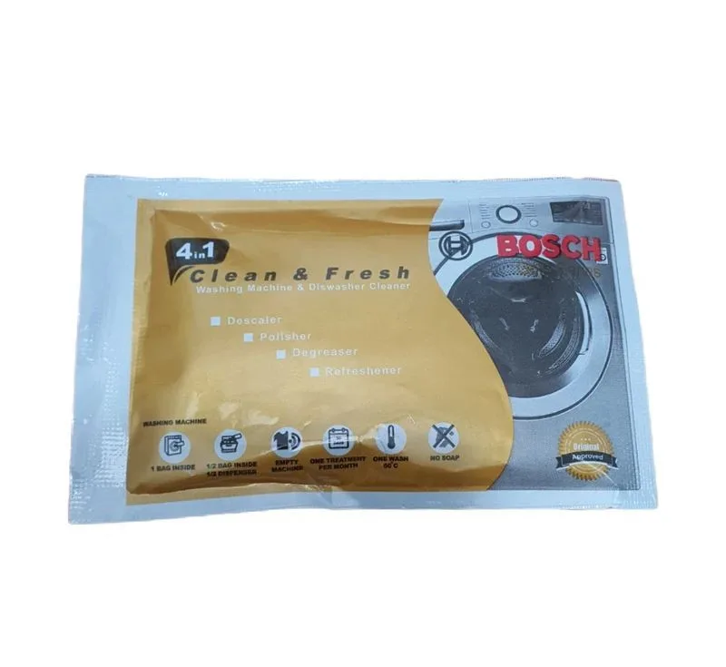 پودر جرم گیر ماشین لباسشویی و ظرفشویی BGgold مدل 4in1 بسته 5 عددی