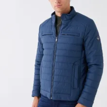 کاپشن مردانه ال سی وایکیکی مدل Zipper رنگ آبی تیره
