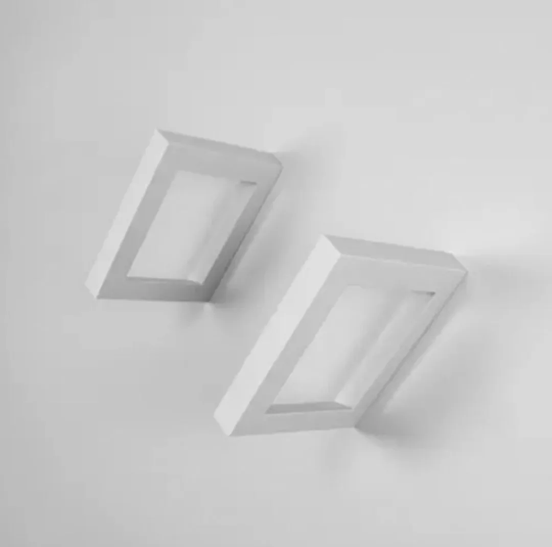شلف دیواری سفید مدل کتابخانه معلق بسته 2 عددی
