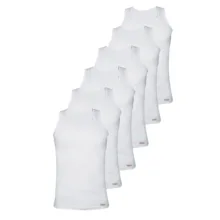 زیرپوش رکابی پسرانه پنبینه مدل صادراتی مجموعه 6 عددی