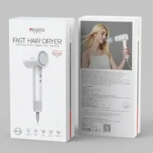 سشوار سفری یسیدو مدل MG22 با توان 1500 وات، موتور AC، تنظیم دما در 3 حالت، تنظیم سرعت در 2 حالت و سری کاهش وز مو