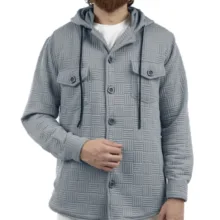 کاپشن مردانه مدل MDSS-m-CG9719 رنگ طوسی روشن