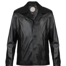 کت چرم طبیعی مردانه مونو کد C0002 رنگ مشکی