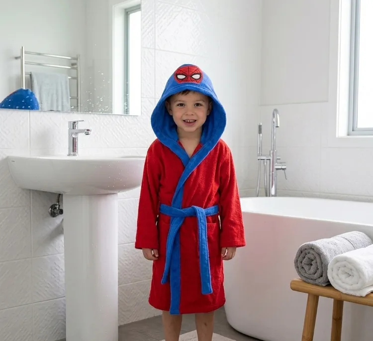 حوله پالتویی کودک مدل Spiderman سایز 80 سانتی متر