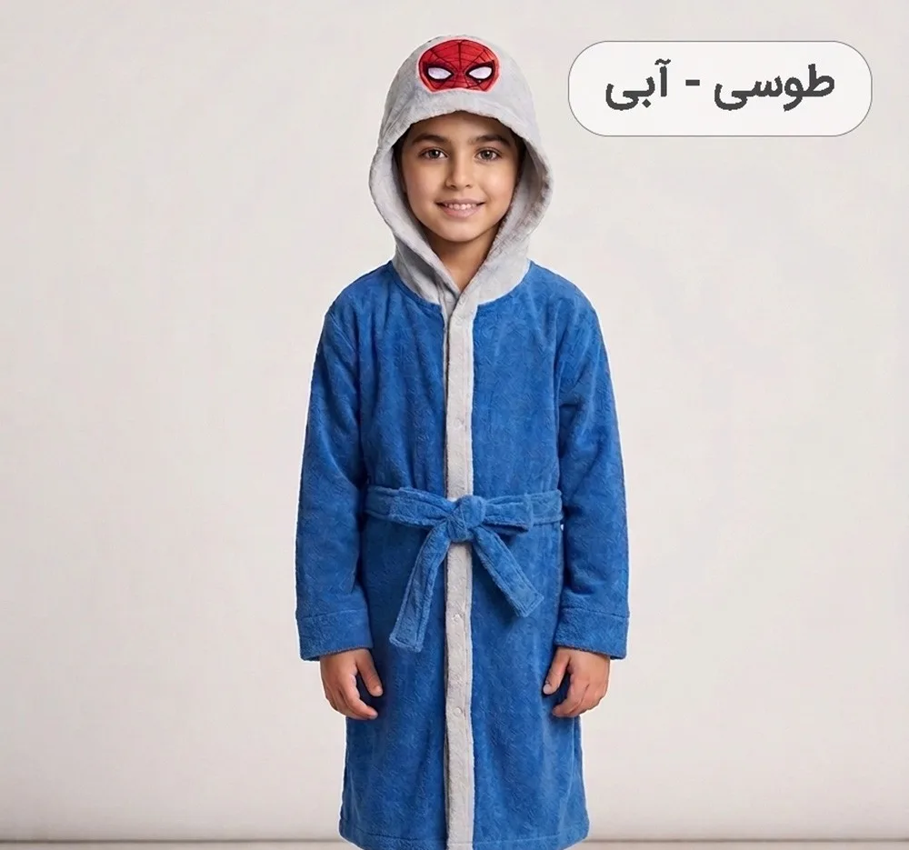 حوله پالتویی کودک مدل Spiderman سایز 90 سانتی متر