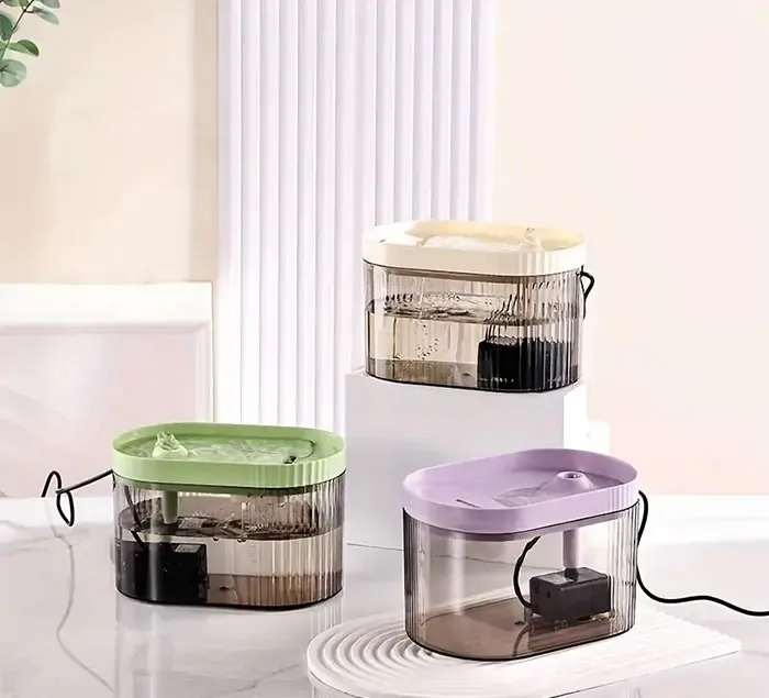 آبخوری اتوماتیک سگ و گربه مدل بیضی گنجایش 1.5 لیتر