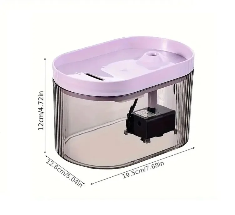 آبخوری اتوماتیک سگ و گربه مدل بیضی گنجایش 1.5 لیتر