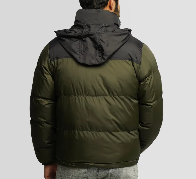 کاپشن مردانه طرح The North Face مدل 16337 رنگ سبز ارتشی