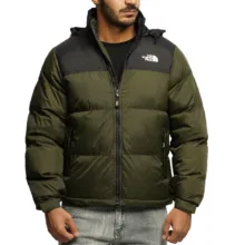 کاپشن مردانه طرح The North Face مدل 16337 رنگ سبز ارتشی