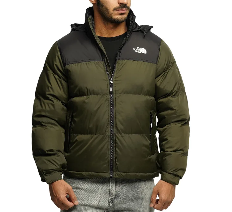 کاپشن مردانه طرح The North Face مدل 16337 رنگ سبز ارتشی