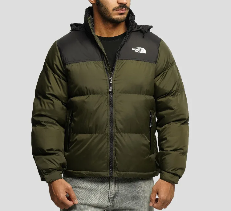کاپشن مردانه طرح The North Face مدل 16337 رنگ سبز ارتشی