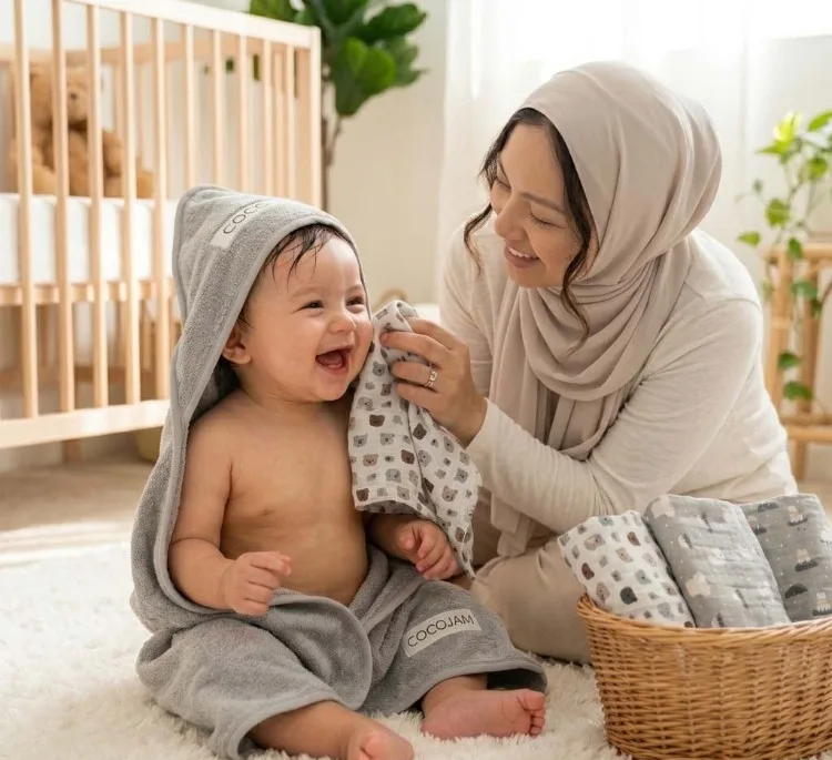 خشک کن نوزاد کوکوجم مدل عروسکی مجموعه 4 عددی