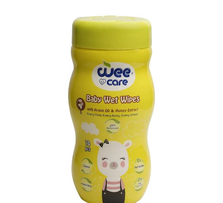 دستمال مرطوب کودک وی کر مدل HERBAL ORIGIN 4-EXTRACT چهار بسته 70 عددی