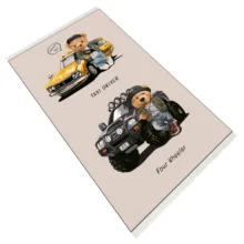 فرش پارچه‌ای مدل کودک طرح ماشین کد 1003-2