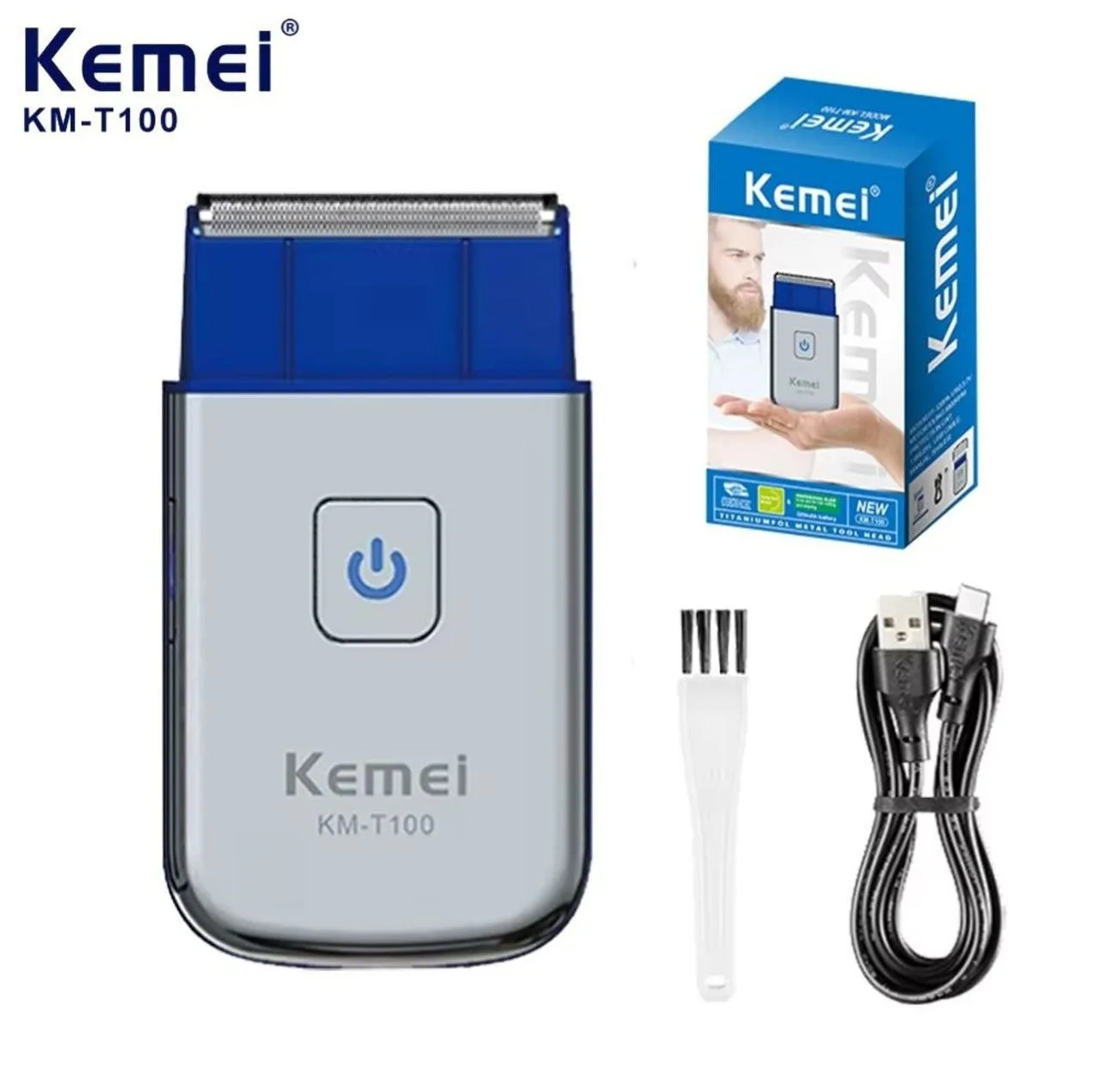 ماشین اصلاح موی صورت شارژی کیمی مدل KM-T100